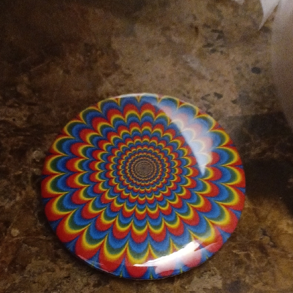 Colorful Spiral Art Pin - Picture 2 of 3
